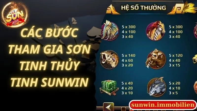 Các bước tham gia Sơn Tinh Thuỷ Tinh Sunwin dễ dàng